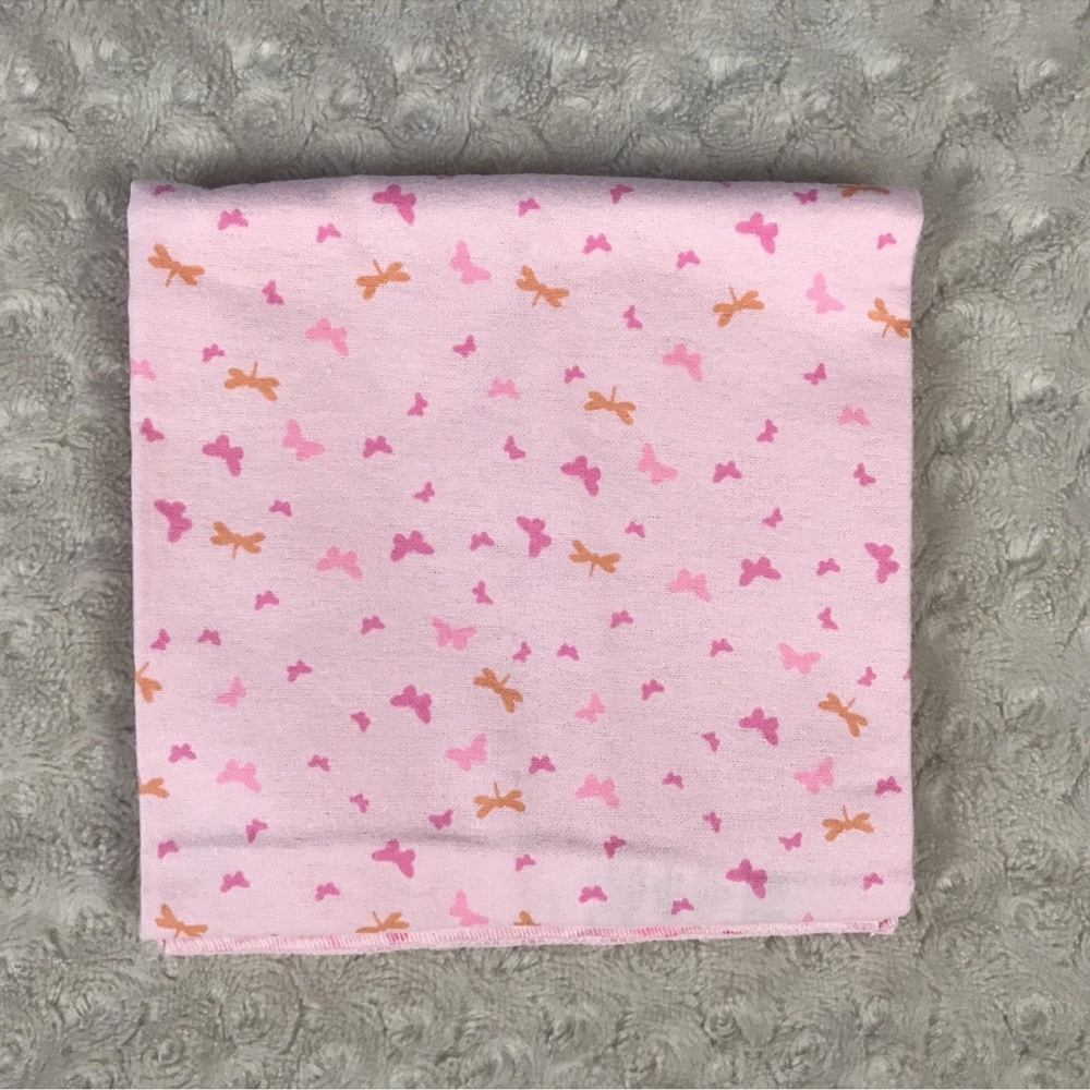 Simple Joys by Carter's Butterfly Baby Blanket Flannel Receiving Pink Orange